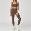 Costume de Yoga pour femmes, survêtement, soutien-gorge de sport, Legging taille haute, short, ensemble de gymnastique, Fitness, course à pied, vêtements d'entraînement, Push Up