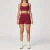 Costume de Yoga pour femmes, survêtement, soutien-gorge de sport, Legging taille haute, short, ensemble de gymnastique, Fitness, course à pied, vêtements d'entraînement, Push Up