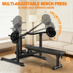Machine de musculation multifonctionnelle pour la poitrine - Bras convergents indépendants, banc de musculation à domicile pour l'entraînement de la poitrine, des épaules et du tronc