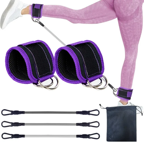 bandes de résistance TPE sangles de cheville Fitness anneau en D soutien poignets de cheville bande de Yoga garde de gymnastique Extensions de sécurité de force des jambes