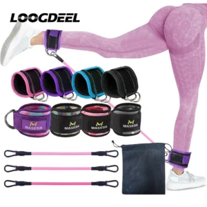 bandes de résistance TPE sangles de cheville Fitness anneau en D soutien poignets de cheville bande de Yoga garde de gymnastique Extensions de sécurité de force des jambes