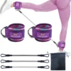 bandes de résistance TPE sangles de cheville Fitness anneau en D soutien poignets de cheville bande de Yoga garde de gymnastique Extensions de sécurité de force des jambes