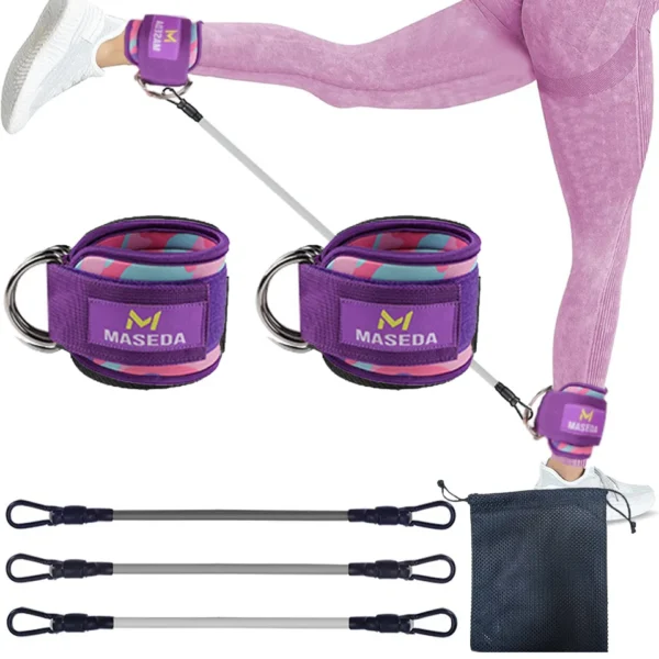 bandes de résistance TPE sangles de cheville Fitness anneau en D soutien poignets de cheville bande de Yoga garde de gymnastique Extensions de sécurité de force des jambes