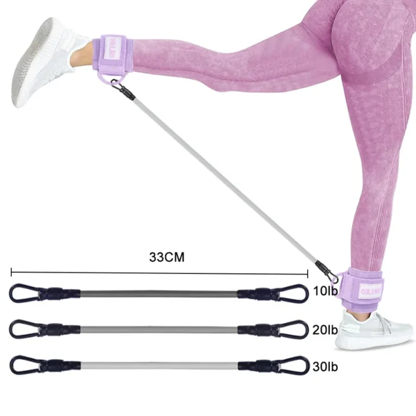 bandes de résistance TPE sangles de cheville Fitness anneau en D soutien poignets de cheville bande de Yoga garde de gymnastique Extensions de sécurité de force des jambes