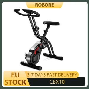 Vélo d'exercice à domicile, résistance magnétique silencieuse, 8 niveaux réglables, siège et guidon réglables, écran LCD