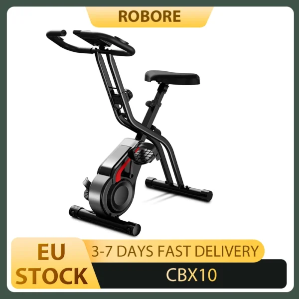 Vélo d'exercice à domicile, résistance magnétique silencieuse, 8 niveaux réglables, siège et guidon réglables, écran LCD