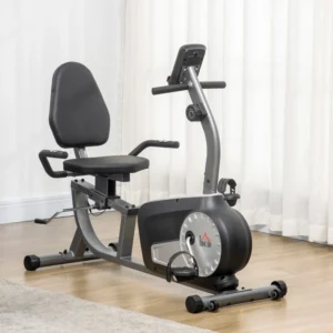 Vélo d'exercice 8 niveaux de résistance, siège et dossier réglables avec écran LCD, capacité de poids maximale de 110 kg