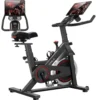 Vélo de spinning, équipement d'entraînement à domicile, réglable en continu, Vélo avec support pour tablette plus large.