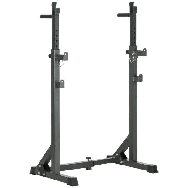 Support d'haltères multifonctionnel Sportnow avec support de musculation à largeur et hauteur réglables avec cadre en acier