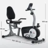 Vélo d'exercice 8 niveaux de résistance, siège et dossier réglables avec écran LCD, capacité de poids maximale de 110 kg