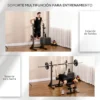 Support d'haltères multifonctionnel Sportnow avec support de musculation à largeur et hauteur réglables avec cadre en acier