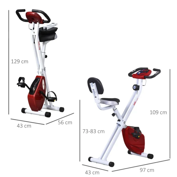 Vélo d'exercice avec résistance magnétique à 8 niveaux
