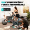 Vélo d'appartement, siège et guidon réglables en hauteur, application, écran LCD, charge maximale 120 kg