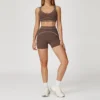 Costume de Yoga pour femmes, survêtement, soutien-gorge de sport, Legging taille haute, short, ensemble de gymnastique, Fitness, course à pied, vêtements d'entraînement, Push Up