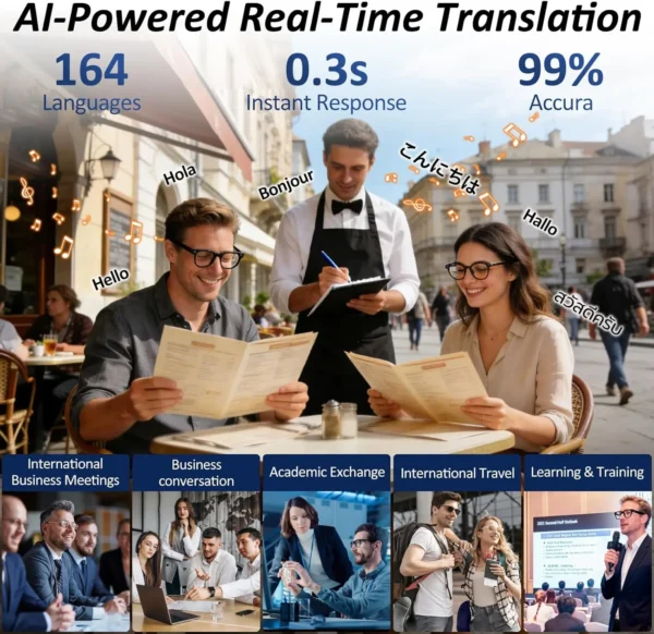 Nouvelles Lunettes Intelligentes 2026 Grande Capacité 3600mAh Caméra Anti-tremblement 800W Pixels Traduction 120+ Langues Enregistrement Vidéo Appel Vidéo