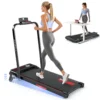 Tapis de course pliable pour la maison, inclinaison réglable jusqu'à 8 %, moteur de 2,25 chevaux, plage de vitesse : 1 à 12 km/h