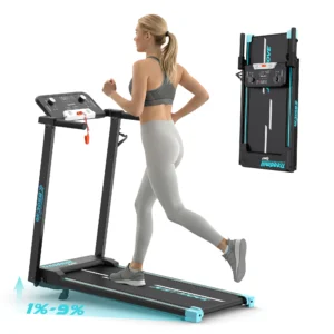 Tapis de course pliable, 12 programmes prédéfinis, inclinaison réglable à 8 %, connectivité Bluetooth, vitesse maximale de 14 km