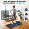 Tapis de course pliable pour la maison, inclinaison réglable jusqu'à 8 %, moteur de 2,25 chevaux, plage de vitesse : 1 à 12 km/h