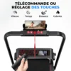 Tapis de course pliable pour la maison, inclinaison réglable jusqu'à 8 %, moteur de 2,25 chevaux, plage de vitesse : 1 à 12 km/h