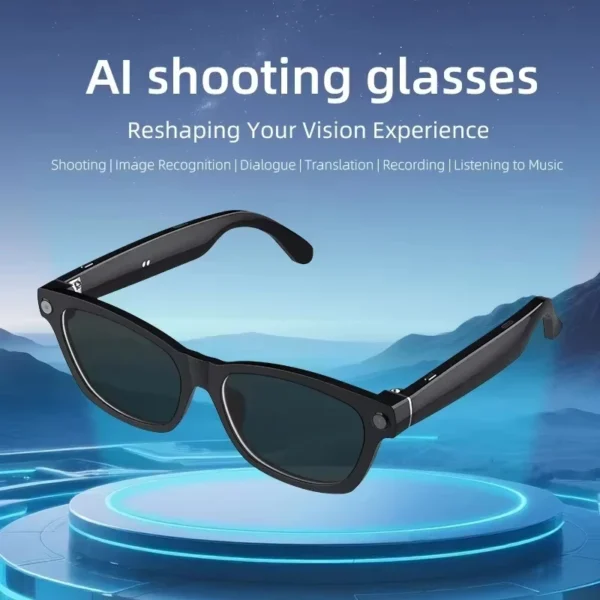 Nouvelles Lunettes Intelligentes IA 2026 avec Caméra de Prise de Vue 800W, Photo et Vidéo HD, Appel Vocal, Traduction, Étanche, Bluetooth, Lunettes de Moto IA