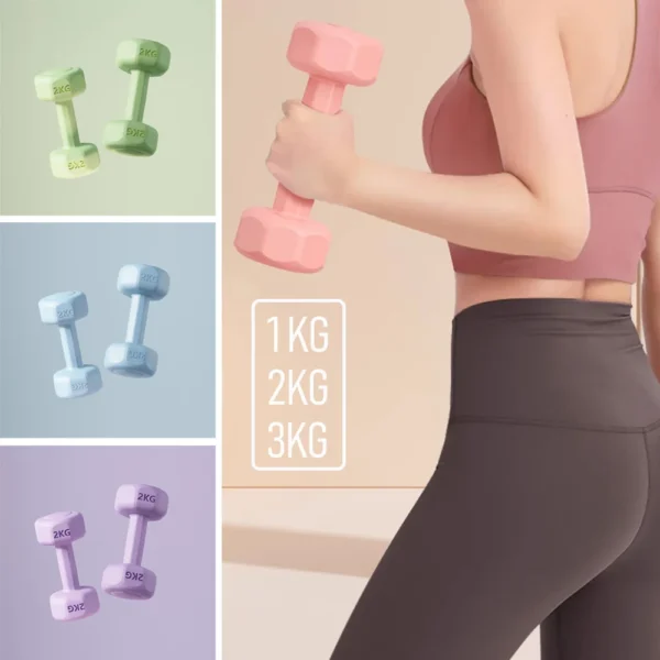 Ensemble d'haltères pour femmes, 1 kg, pour entraînement aérobique, musculation, salle de sport, fitness à domicile