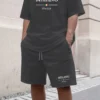 Ensemble de shorts et t-shirt à manches courtes pour homme, style streetwear, imprimé MILANO, décontracté, 2 pièces, respirant, tenue décontractée pour la maison