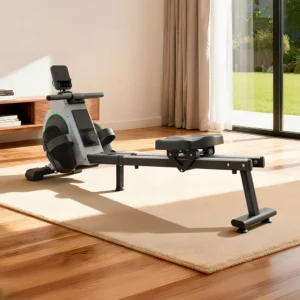 Vélo elliptique magnétique Iscooter QK-530 – Volant d'inertie de 3 kg, 16 niveaux de résistance, rails doubles, application sportive intégrée, écran LCD pour usage domestique