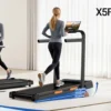 Tapis roulant pliable, moteur silencieux de 2,5 HP, vitesse maximale de 10 km/h, charge de 150 kg, affichage LED incliné à 3 niveaux et télécommande