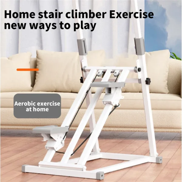 Steppeur vertical compact pliable avec pédales élargies et pédalier à inclinaison réglable – Équipement de sport