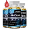 L-Arginine Boost Endurance | Boost Capsules végétariennes de supplément de précursseur d'oxyde nitrique masculine
