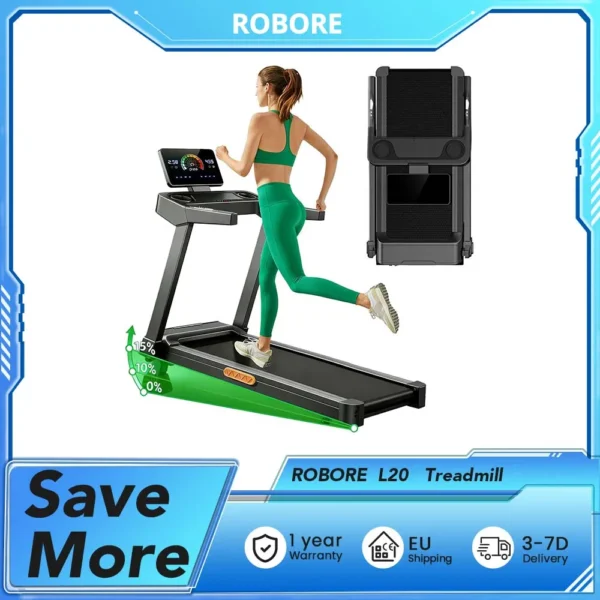 Tapis roulant Moteur 3,5 CV, charge maximale de 180 kg】Inclinaison réglable à 15 %, vitesse maximale de 14 km/h, bande de course de 40×107 cm, capteur LED et fréquence cardiaque