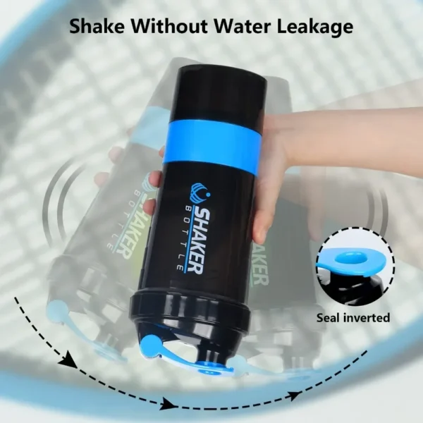 Shaker à protéines de qualité supérieure, 20 oz, avec agitateur en métal, idéal pour les shakes protéinés et les boissons pré-entraînement