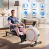Rameur magnétique silencieux pour la maison avec 32 niveaux de résistance, application et écran LCD - Équipement de fitness facile à assembler