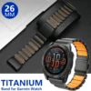 Bracelet en titane de 26mm pour montre Garmin Fenix 8 7X Pro Tactix 7 EPIX Pro 51mm Enduro 3 2X Instinct 3 2X 50mm, bracelet à ajustement rapide