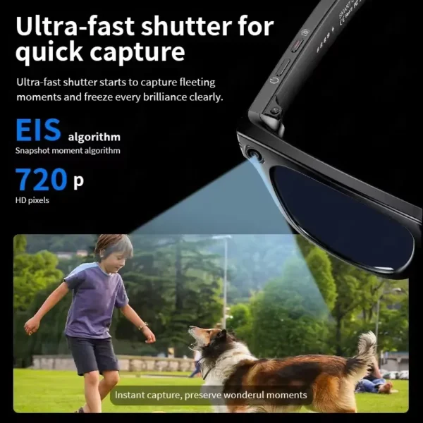 Nouvelle mise à niveau lunettes intelligentes avec caméra enregistrement vidéo AI reconnaissance Photo Bluetooth appel traduction voix lunettes de soleil hommes femmes