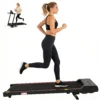 Tapis de Course Pliable, 1-6 km/h, Inclinaison Réglable, Écran LED, Silencieux, Compact, Fitness Maison, Charge 110kg