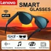 Lunettes Intelligentes Lenovo AI HD à Changement de Couleur, Caméra de Traduction Chat GPT, Appel Bluetooth, Assistant Vocal, Contrôle Musical