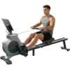 Vélo elliptique magnétique Iscooter QK-530 – Volant d'inertie de 3 kg, 16 niveaux de résistance, rails doubles, application sportive intégrée, écran LCD pour usage domestique