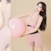 Ensemble de combinaison de Yoga couleur pêche, séchage rapide, taille haute et levage des hanches, ensemble de Fitness, course à pied, exercice absorbant les chocs pour femmes