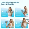 Haltères d'entraînement physique à domicile, en matériau mat trempé, 2 x 1 kg / 2 x 2 kg / 2 x 3 kg, adaptés à l'entraînement physique, au musculation, au Pilates, aux exercices modifiés et à l'entraînement de force, disponibles en différentes couleurs et aux poids.