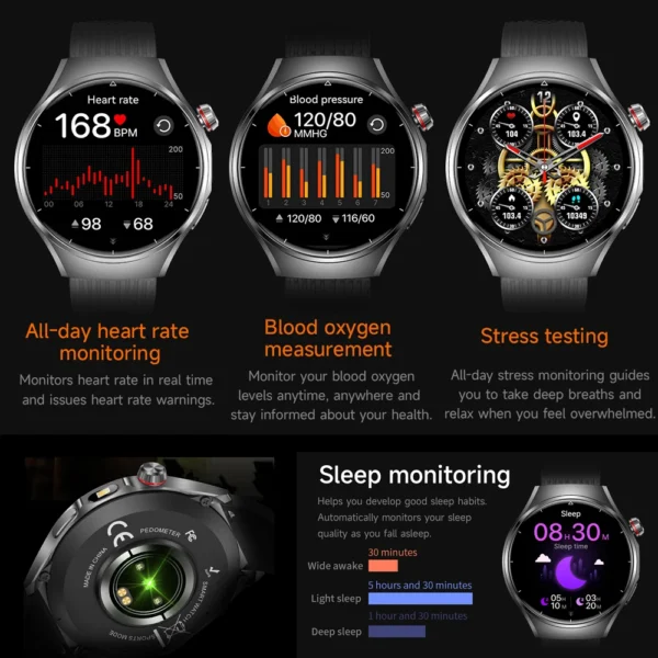 Nouvelle Montre Connectée G6 Max 2026 avec Batterie 1000 mAh, Appel Bluetooth, Suivi GPS, Lampe Torche LED et Moniteur de Fréquence Cardiaque pour Hommes