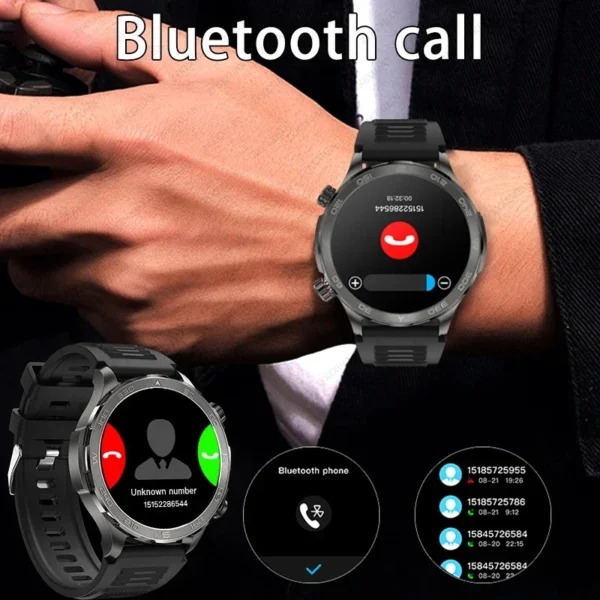Nouvelle montre connectée GPS pour hommes, écran AMOLED HD, sport de plein air, fitness, fréquence cardiaque, NFC, étanche IP68, appel Bluetooth, montre connectée