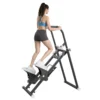 Steppeur Appareil de Fitness à Bandes de Résistance avec Guidon à 3 Niveaux et Pédale à 3 Niveaux, Écran LCD pour la Maison