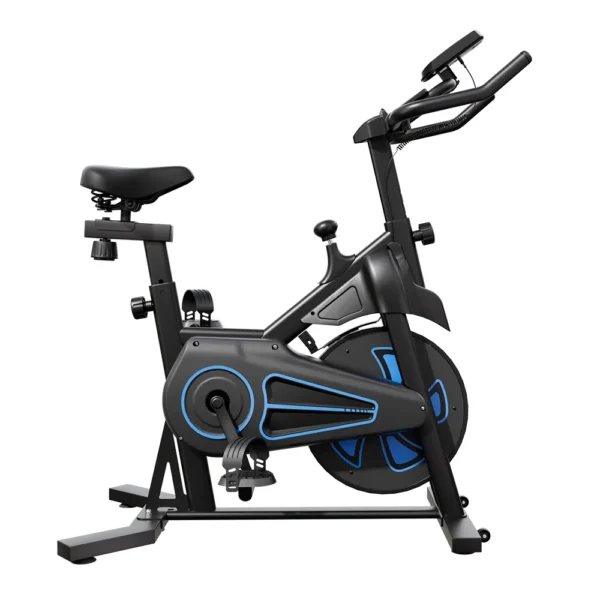 Vélo d'exercice magnétique, vélo stationnaire avec volant d'inertie de 4 kg, siège et guidon réglables sur 5 niveaux, écran LCD pour la maison
