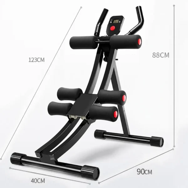 Appareil de musculation abdominale pliable pour la maison, supporte jusqu'à 200 kg, avec écran LCD, pour abdominaux, crunches et entraînement de mise en forme corporelle, réglable