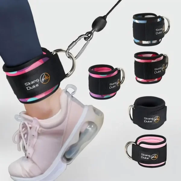 Sangle de cheville pour machines à câble et bandes de résistance, fixation de manchette d'entraînement pour la maison et la salle de sport, les entraînements des fessiers – Des patins