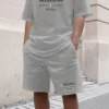 Ensemble de shorts et t-shirt à manches courtes pour homme, style streetwear, imprimé MILANO, décontracté, 2 pièces, respirant, tenue décontractée pour la maison