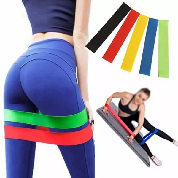 Bandes de résistance de Sport de Yoga de différentes couleurs, équipement de gymnastique TPE, bandes élastiques de Fitness à domicile, entraînement de force Pilates