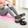Barre d'assistant assis avec bande de résistance, support de pied assis pour entraînement de base abdominale d'intérieur avec double ventouses, exercice de gymnastique à domicile