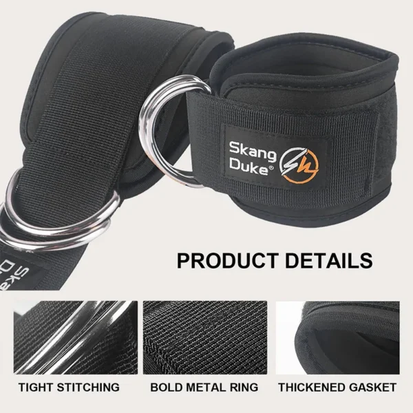 Sangles de cheville de Fitness, anneau en D réglable, manchettes de soutien, gymnastique, force des jambes, poulie avec boucle, garde de sport, agents de sécurité